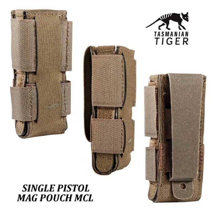 Tasmanian Tiger MCL Single Pistol Mag Pouch- Coyote Brown (7956)