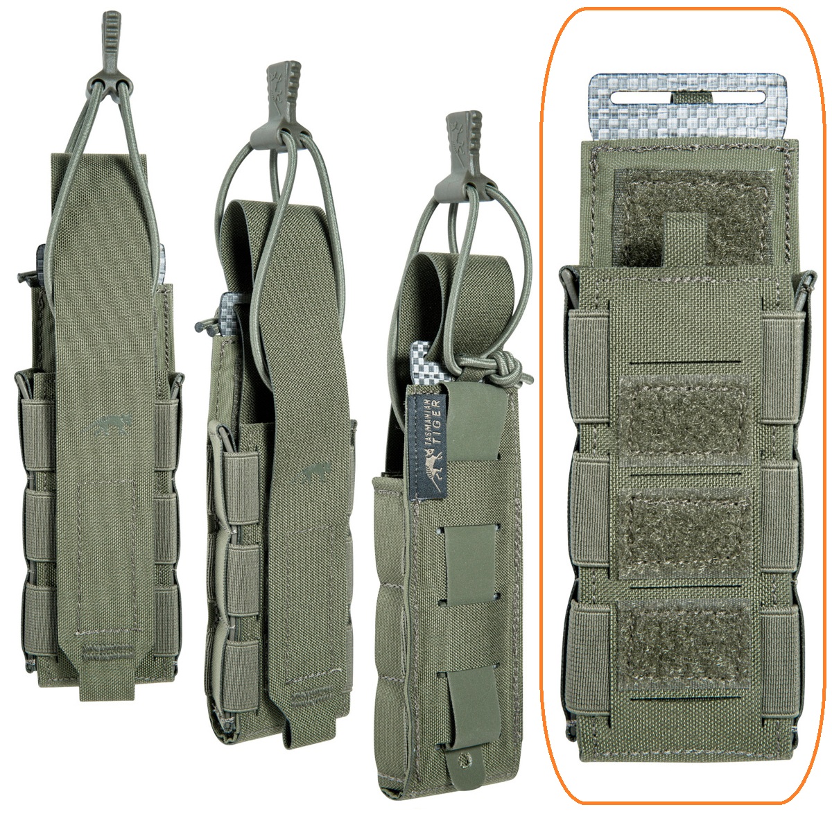 Tasmanian Tiger SGL Mag Pouch MP7 LP Olive– Porta caricatore per MP7 (30/40 colpi) con accesso rapido e sistema MOLLE reverse (8872)