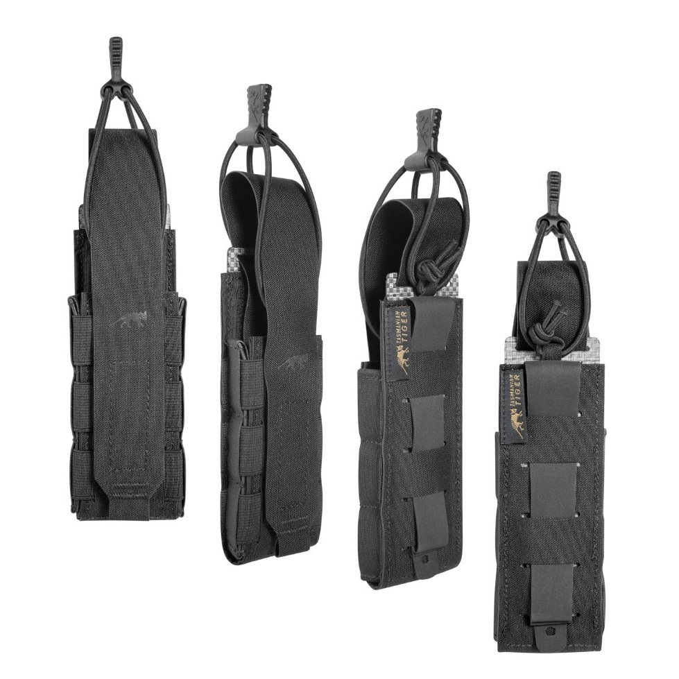 Tasmanian Tiger SGL Mag Pouch MP7 LP Black– Porta caricatore per MP7 (30/40 colpi) con accesso rapido e sistema MOLLE reverse (8872)