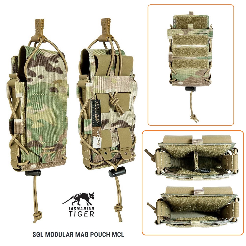 TASMANIAN TIGER SINGLE MODULAR MAG POUCH MCL MULTICAM (8726) FOR RIFLE & PISTOL MAG