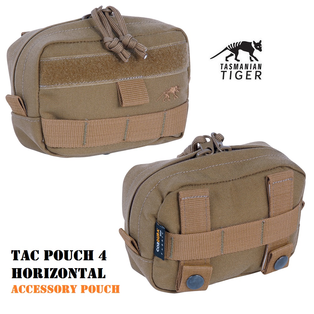 Tasmanian Tiger Tac Pouch 4 Horizontal Coyote Brown 7650