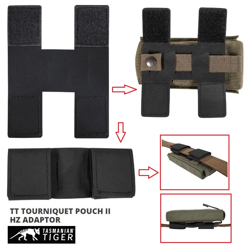 TASMANIAN TIGER TOURNIQUET POUCH II HZ ADAPTOR BLACK (7875)