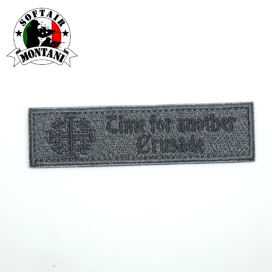 "TIME FOR ANOTHER CRUSADE" patch grey - immagine 2