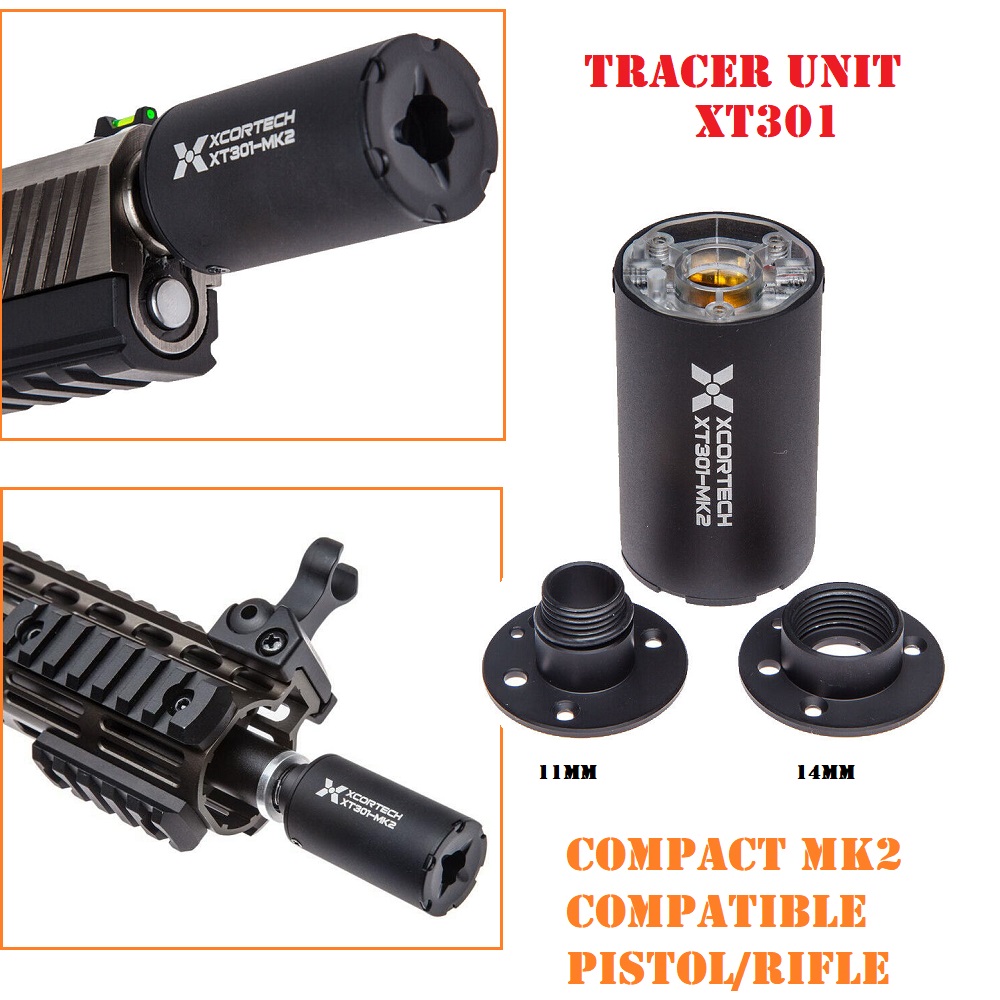 XCORTECH COMPACT TRACER XT301 BLACK - COMPATIBLE GUN & PISTOL
