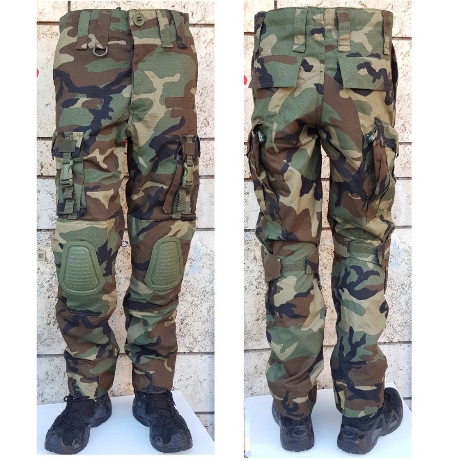 TWS NEW WOODLAND COMBAT PANT- ginocchiere integrate