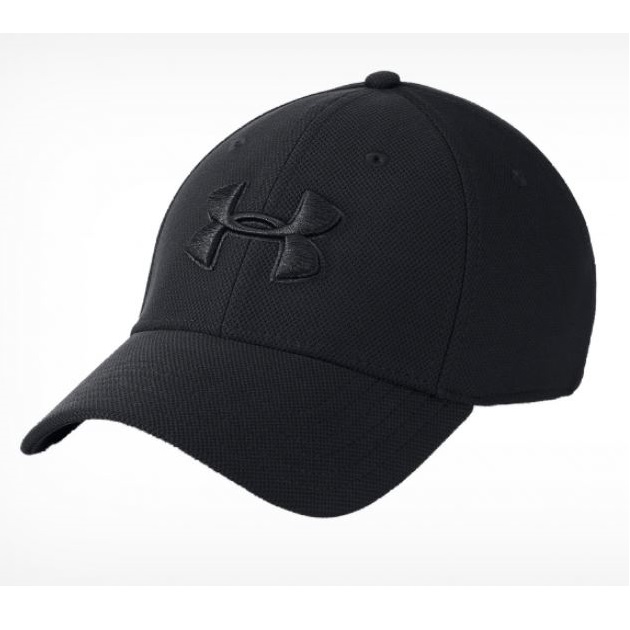 Under Armour 3.0 Black on Black BLITZING stretch cap