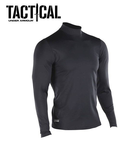 Under Armour Tactical Coldgear Infrared Mock Compression t-s manica lunga- nera