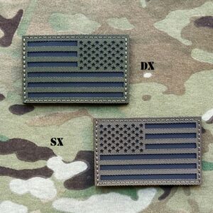 USA FLAG PATCH OLIVE DRAB - LASER CUT DESIGN - INFRARED/REFLECTIVE