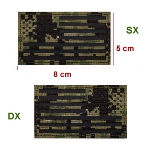 USA FLAG PATCH AOR2 - LASER CUT DESIGN - INFRARED