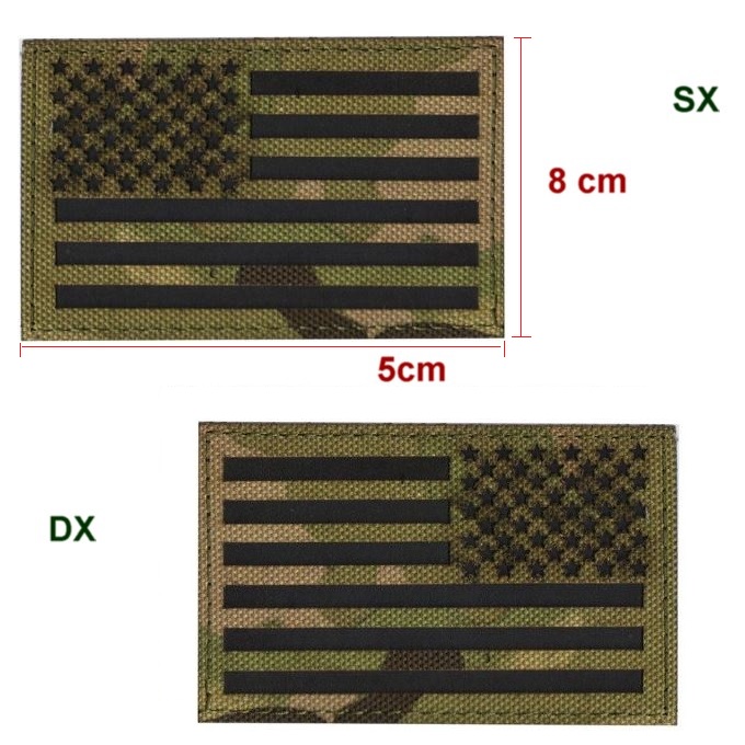 USA FLAG PATCH MULTICAM - LASER CUT DESIGN - INFRARED