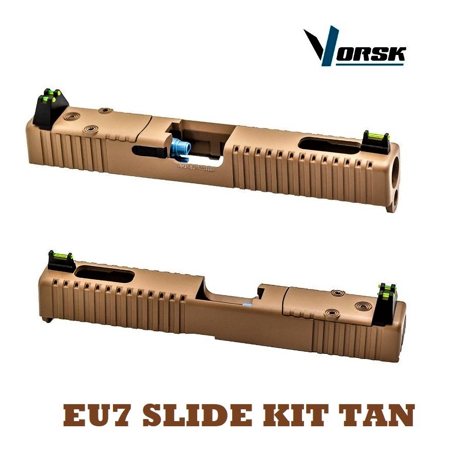 VORSK EU7 SLIDE KIT TAN (VAC-07-05-TAN) Carrello in metallo Per serie Glock 17