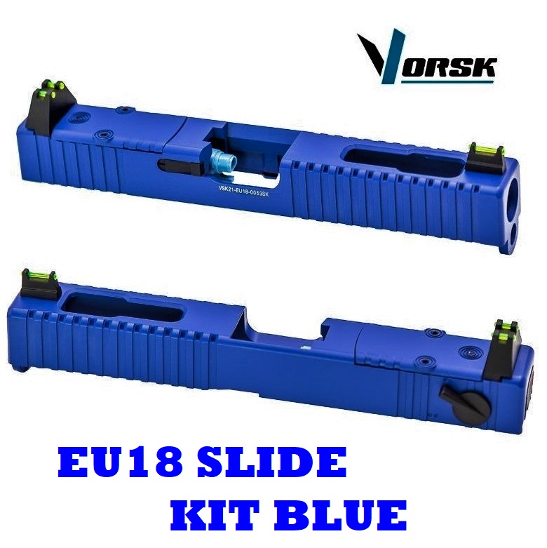 VORSK EU18 SLIDE KIT BLUE (VAC-07-07-BLU) Carrello in metallo Per serie Glock 18