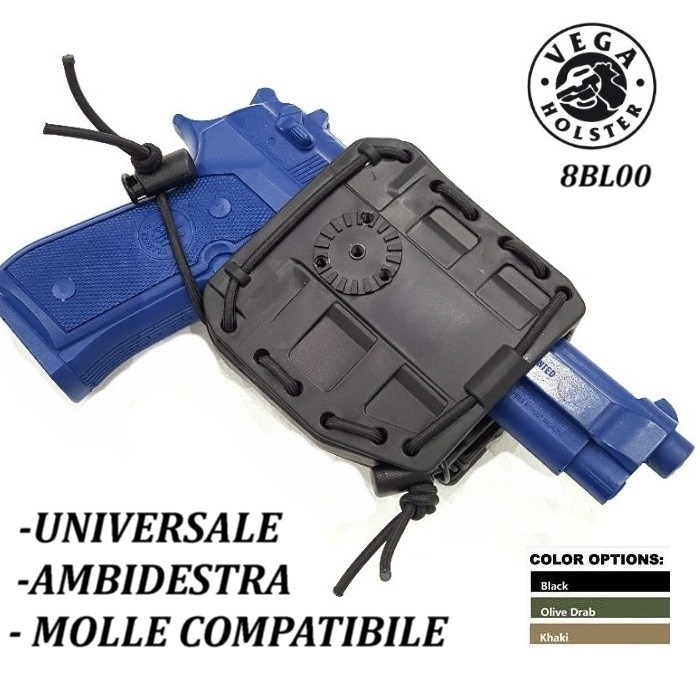 Vega Holster Bungy Holster 8BL00 Universale-Ambidestra-MOLLE Compatibile