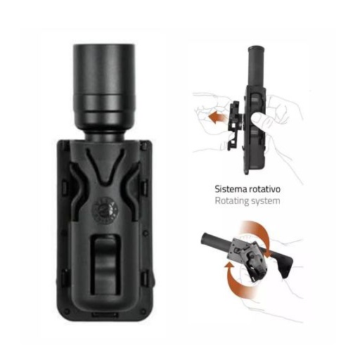 Vega Holster Porta Torcia Universale in polimero nero (8VP61)