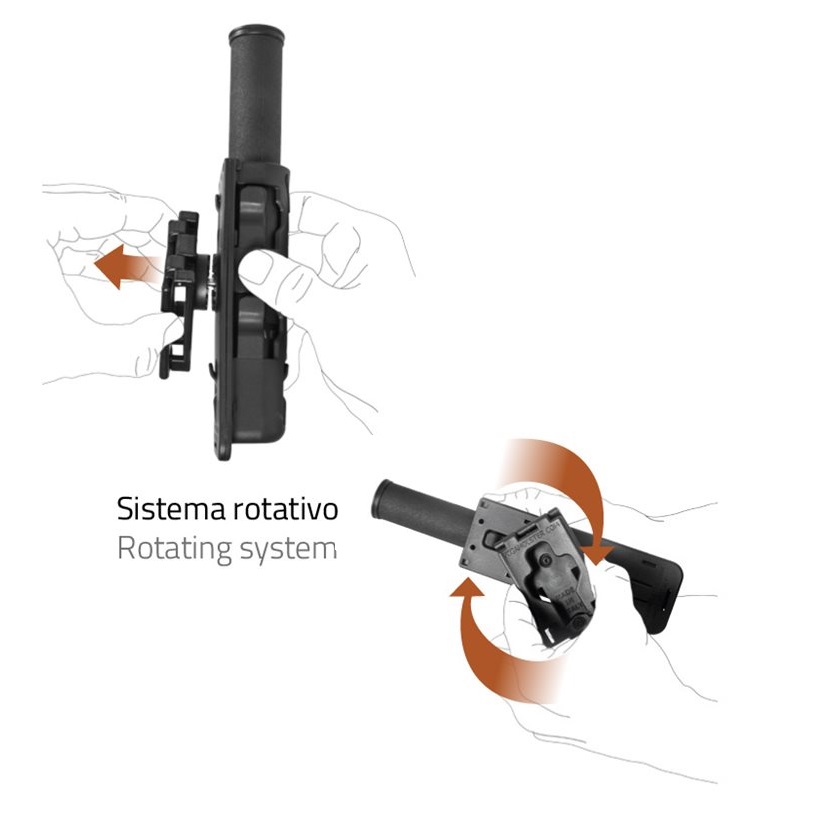 Vega Holster Porta Torcia Universale in polimero nero (8VP61) - immagine 2