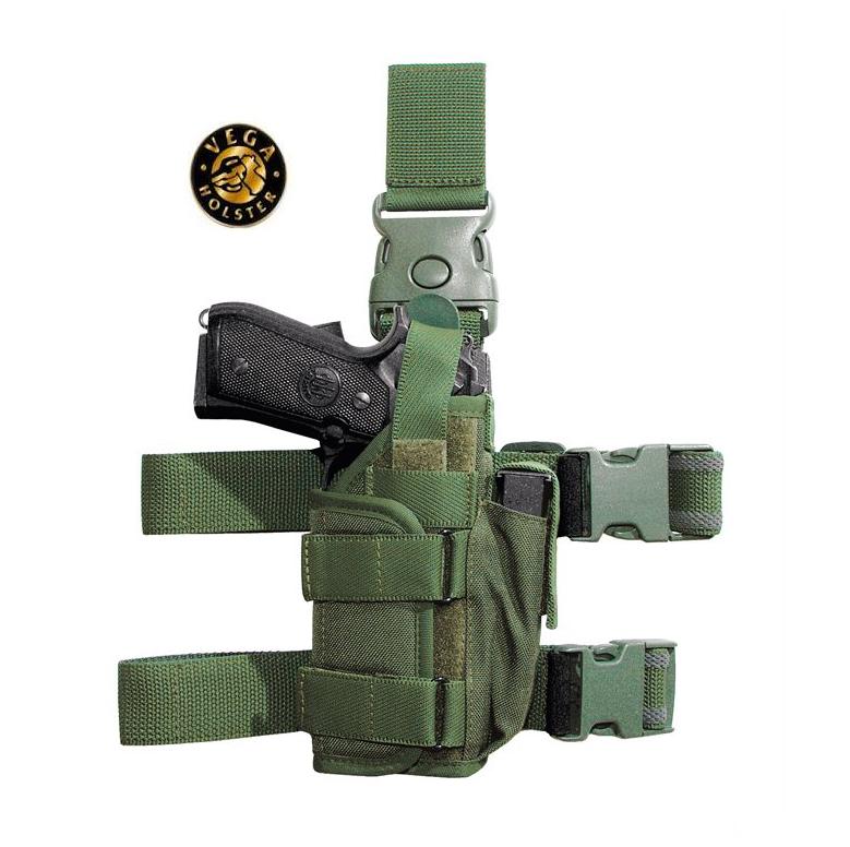 Vega Holster PA280 Cosciale tattica verde/nera - immagine 2