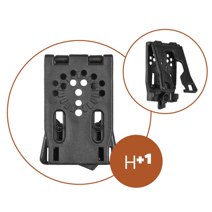 VEGA HOLSTER BELT CLIP BLACK- plastica nera