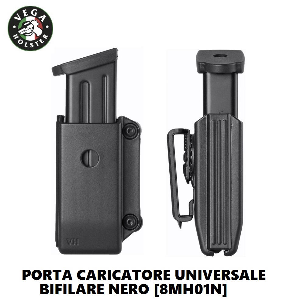 VEGA HOLSTER Porta Caricatore Bifilare aperto in polimero stampata nero (8MH01)