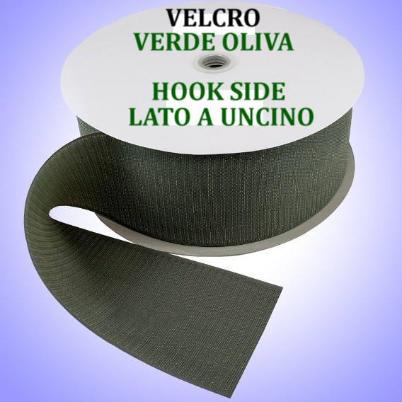 Velcro Verde Oliva- lato uncino - altezza 10cm