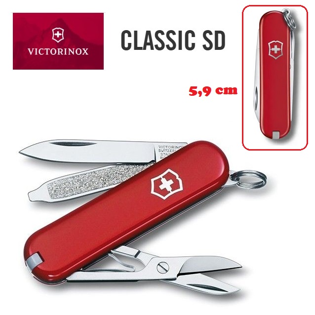 VICTORINOX CLASSIC SD ROSSO - COLTELLINO MULTIUSO DA PORTACHIAVI (0.6223.G)