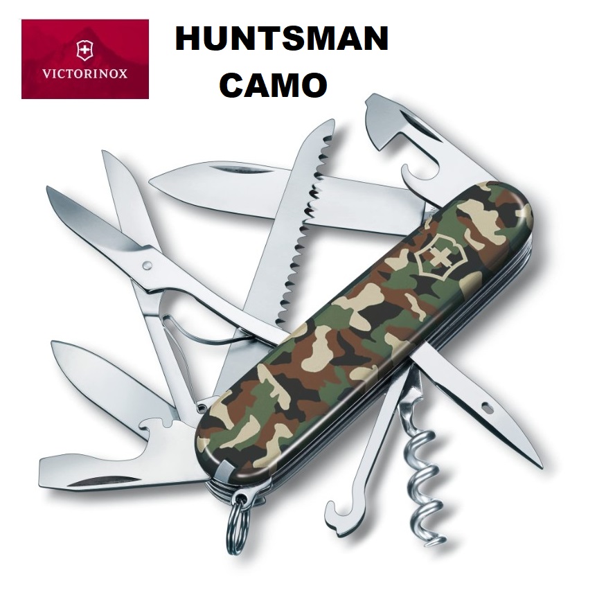 VICTORINOX HUNTSMAN CAMO - COLTELLINO MULTIUSO 15 FUNZIONI - 91mm (1.3713.94)