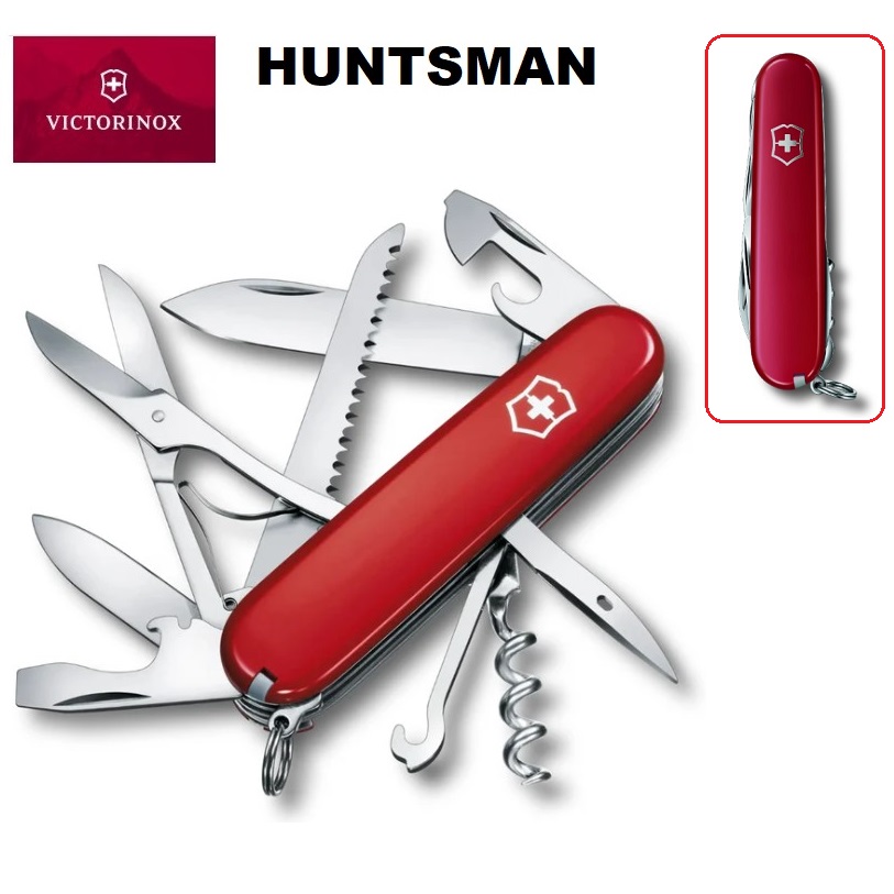VICTORINOX HUNTSMAN RED - COLTELLINO MULTIUSO 15 FUNZIONI - 91mm (1.3713)