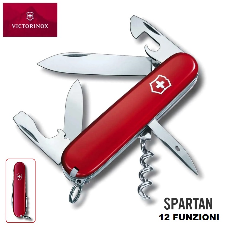VICTORINOX SPARTAN RED - COLTELLINO MULTIUSO 12 FUNZIONI - 91mm (1.3603)