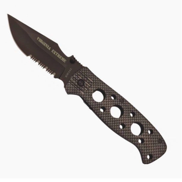 VIRGINIA EXTREME DUX BLACK FOLDABLE KNIFE (VX008M)