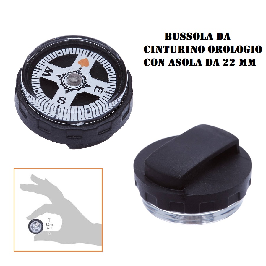 VIRGINIA OUTDOOR MINI BUSSOLA PER CINTURINO OROLOGIO (6020VA)