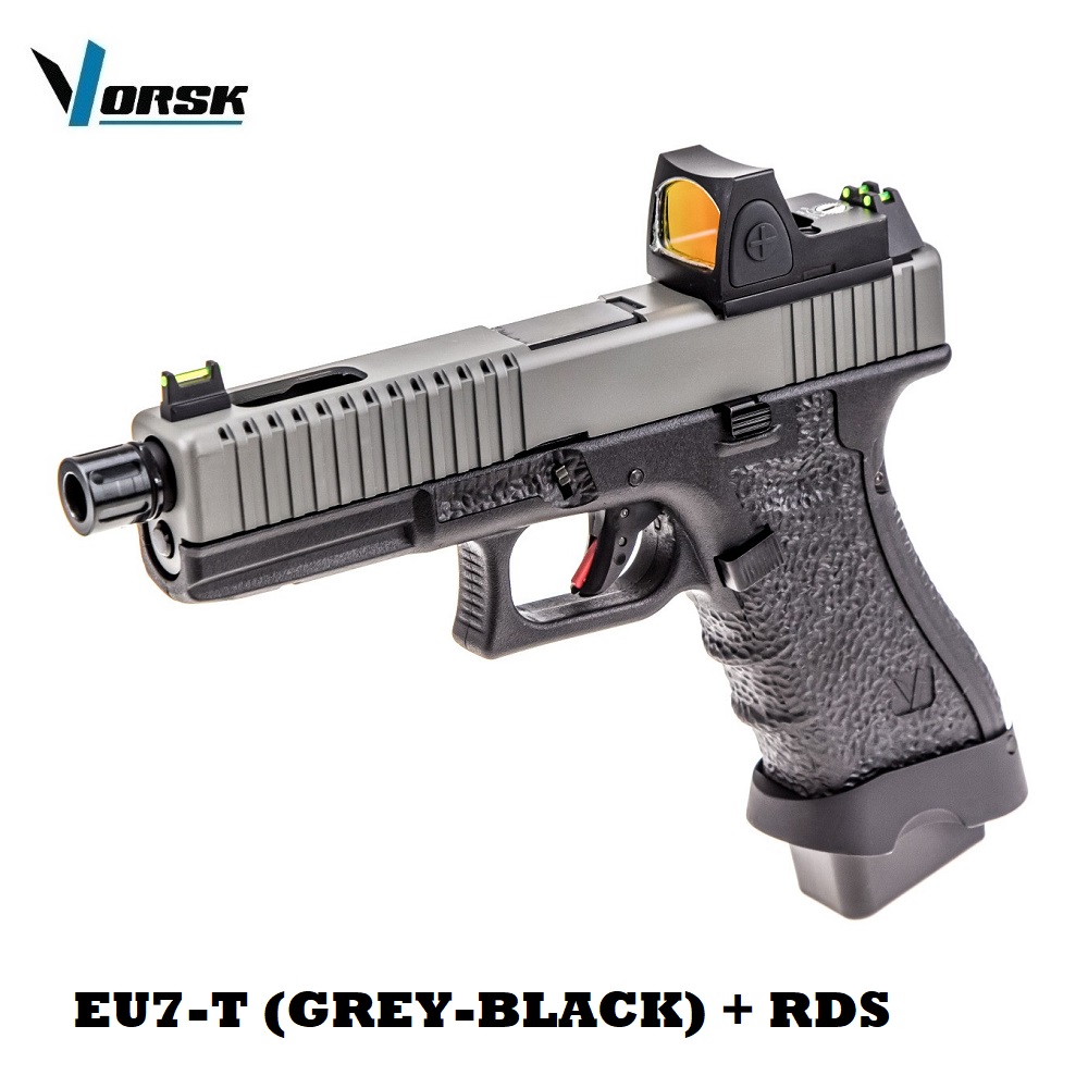 VORSK EU-17 GREY/BLACK Gas Blow-back with red dot (VGP-01-13-BDS)