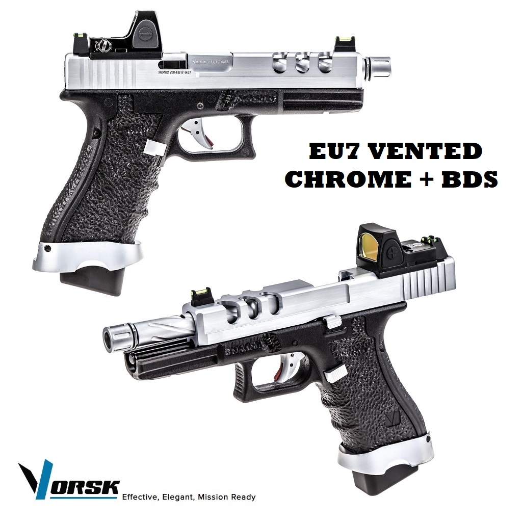 VORSK EU-17 CHROME/BLACK Gas Blow-back with red dot(VGP-01-22-BDS)
