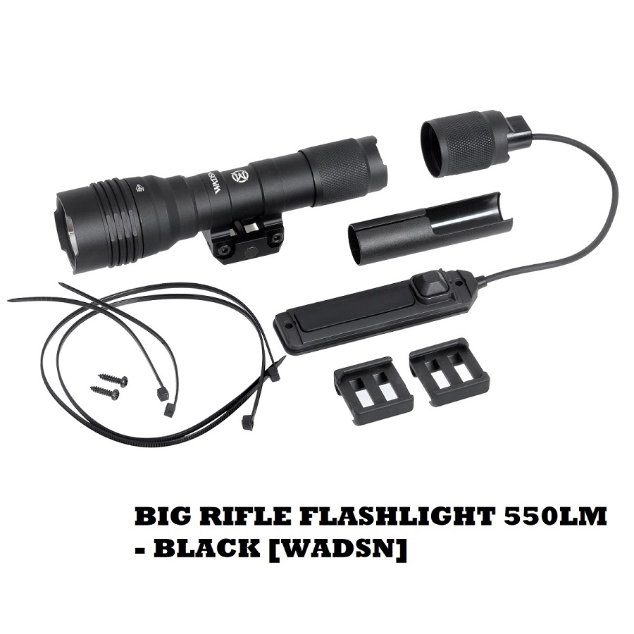 WADSN BIG RIFLE FLASHLIGHT 550LM - BLACK (WD04063)