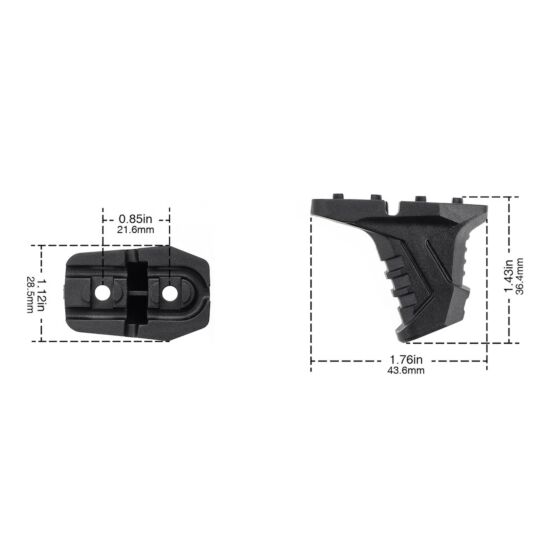 WADSN M-lok Mini Handstop - Black - Image 3