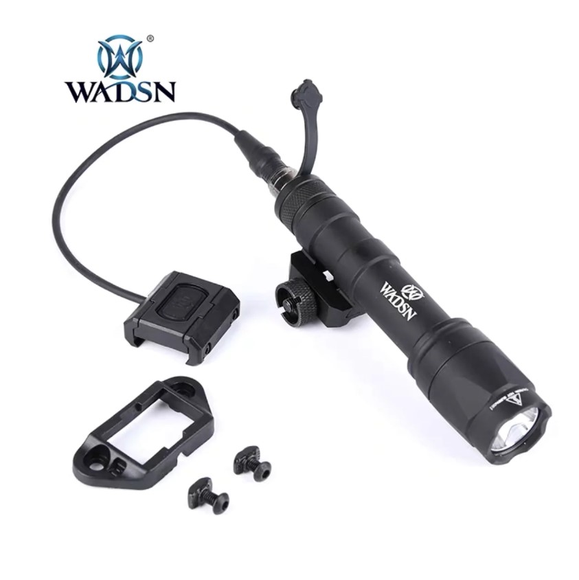 WADSN M600C SCOUT LIGHT Rail Mount Flashlight with Modlite ModButton Lite - BLACK