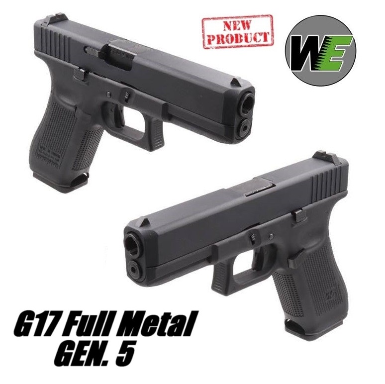 WE NEW GLOCK 17 FULL METAL - Black GEN.5