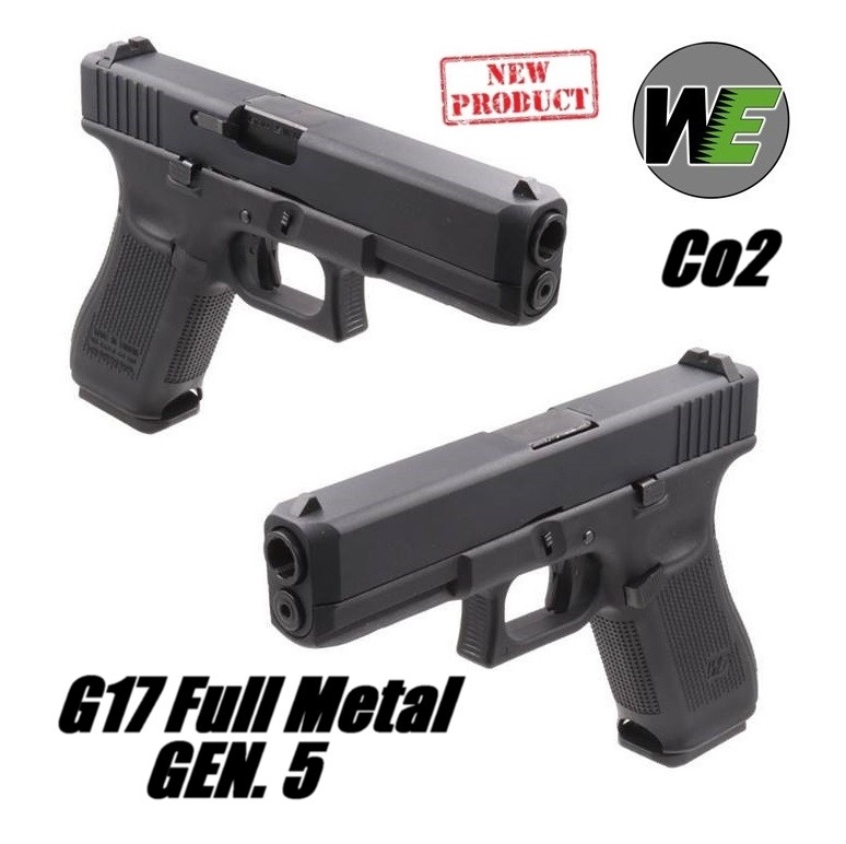 WE NEW GLOCK 17 CO2 FULL METAL - Black GEN.5