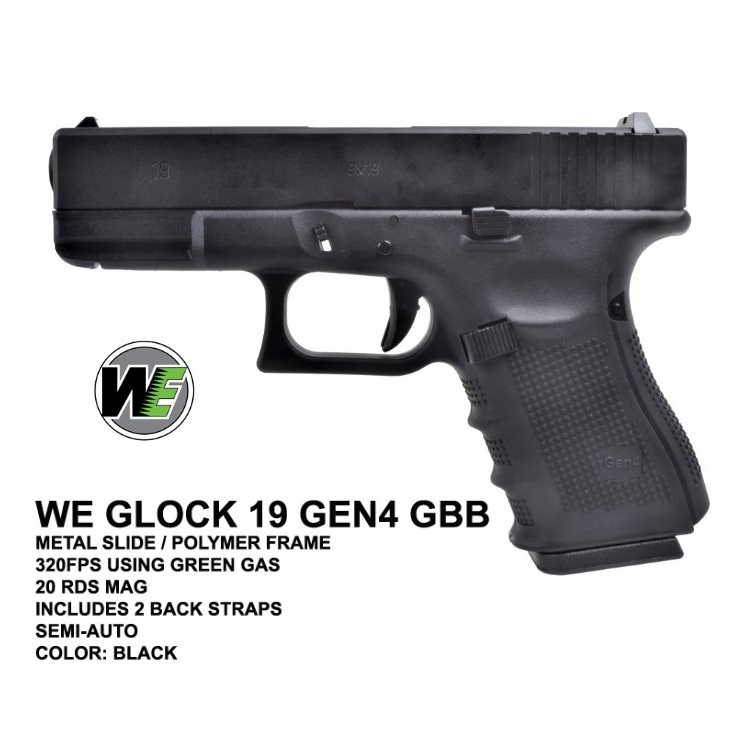 WE G19  Metal Slide - Black GEN.4