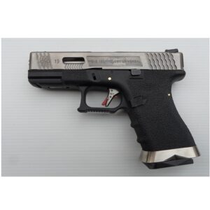 WE GLOCK 19 G FORCE BLACK - carrello cromato
