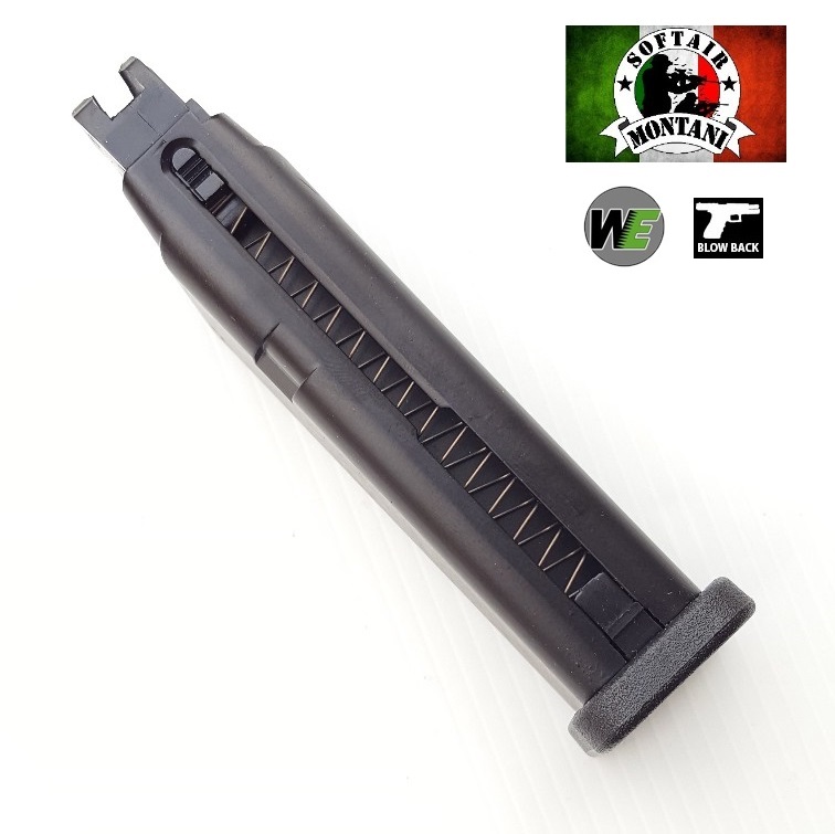 WE G19/23 Caricatore Metallo Nero · 19 BB · Green Gas - immagine 3