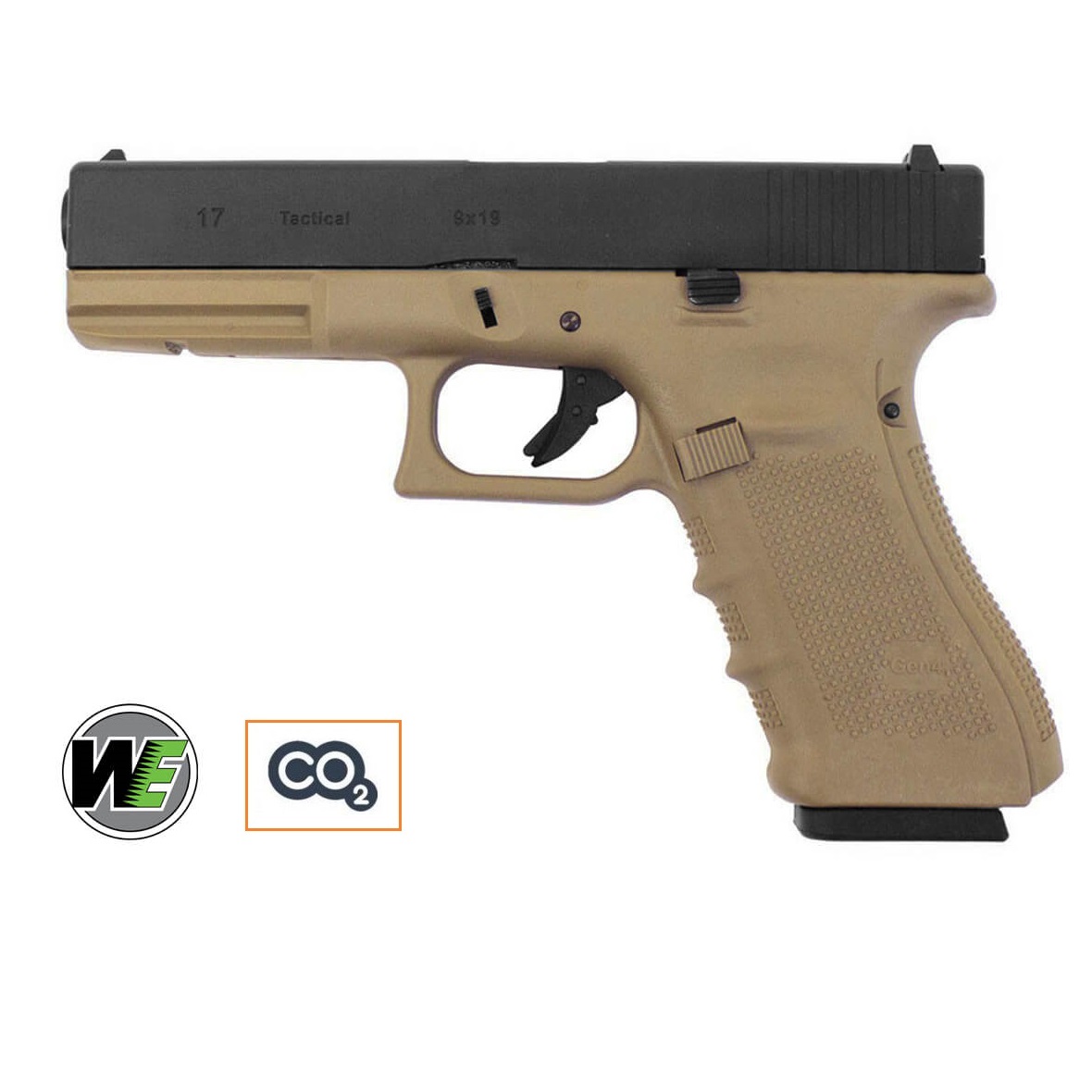 WE GLOCK 17-CO2 - TAN FULL METAL