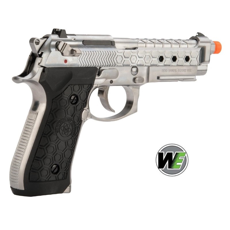 WE M9A1 HEX CUT GEN2 CHROME FULL METAL SCARRELLANTE - Image 3