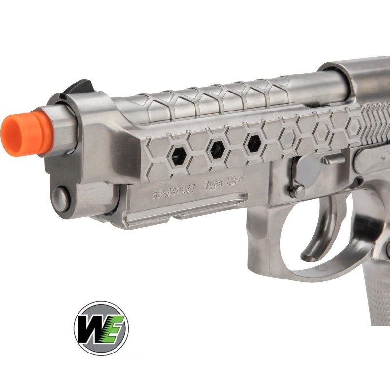 WE M9A1 HEX CUT GEN2 CHROME FULL METAL SCARRELLANTE - Image 2