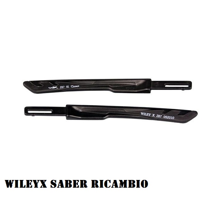 WILEYX SABER ADVANCED TEMPLE TIPS MATTE BLACK - RICAMBIO STANGHETTE (WY-306T)