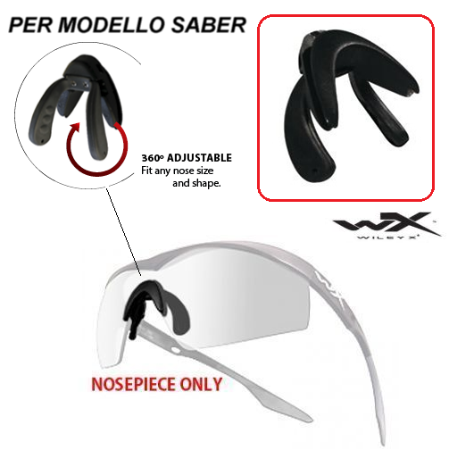WILEY X -SABER ADVANCED NOSE PIECE - nasello ricambio nuovo modello (WY-306NP2)