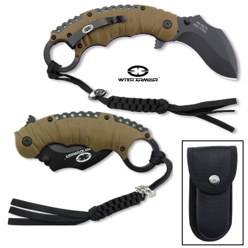 WITHARMOUR EAGLE CLAW K COYOTE - KARAMBIT KNIFE