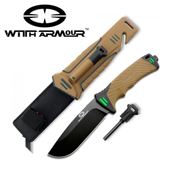 WITHARMOUR NIGHTINGALE FIXED BLADE TAN KNIFE