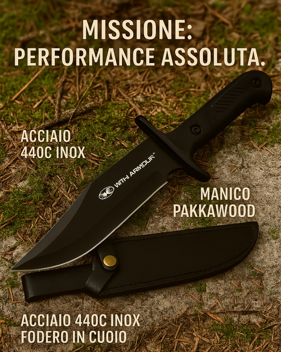 WithArmour BOWIE FIXED BLADE BLACK (WA-055BK) - Image 2