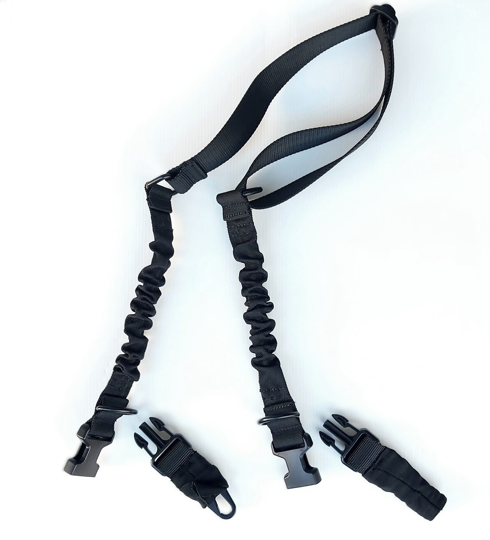 WOSPORT 2 Point Bungee Sling Black- cinghia 2 punti (WO-SL06B) - immagine 4