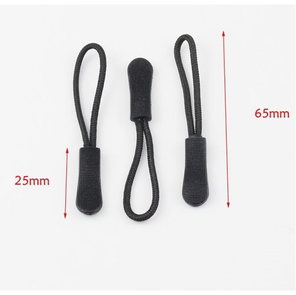 Zipper Pull nero - plastica