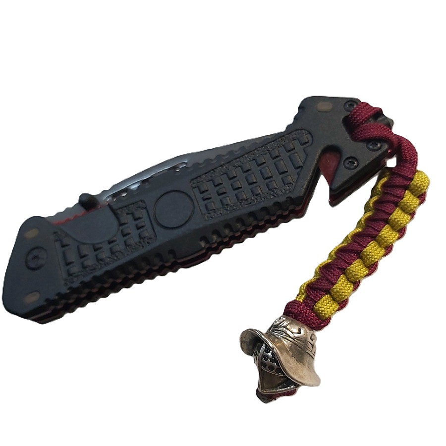 Zipper pull / knife lanyard / portachiavi in Paracord e bead in metallo - Image 3